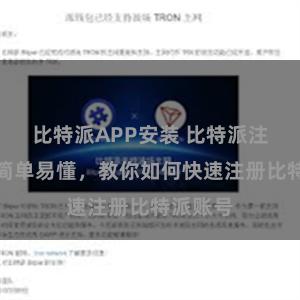 比特派APP安装 比特派注册流程简单易懂，教你如何快速注册比特派账号