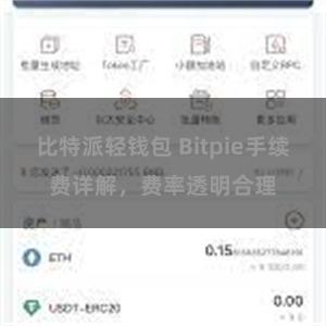 比特派轻钱包 Bitpie手续费详解，费率透明合理